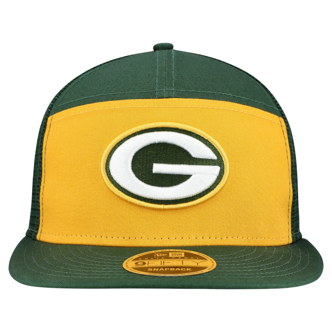 Green Bay Packers New Era Outdoor Split Panel 9FIFTY Snapback Hat - Gold/Green online