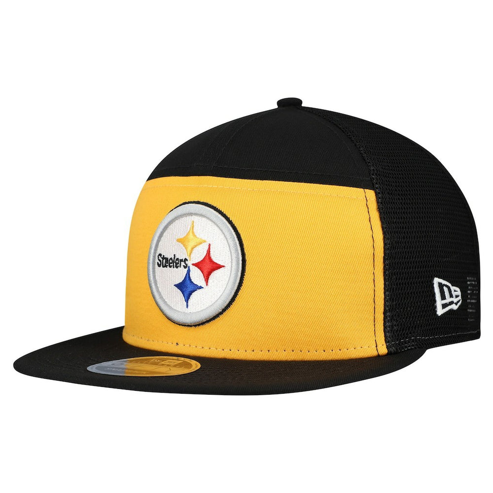 Pittsburgh Steelers New Era Outdoor Split Panel 9FIFTY Snapback Hat - Gold/Black for sale