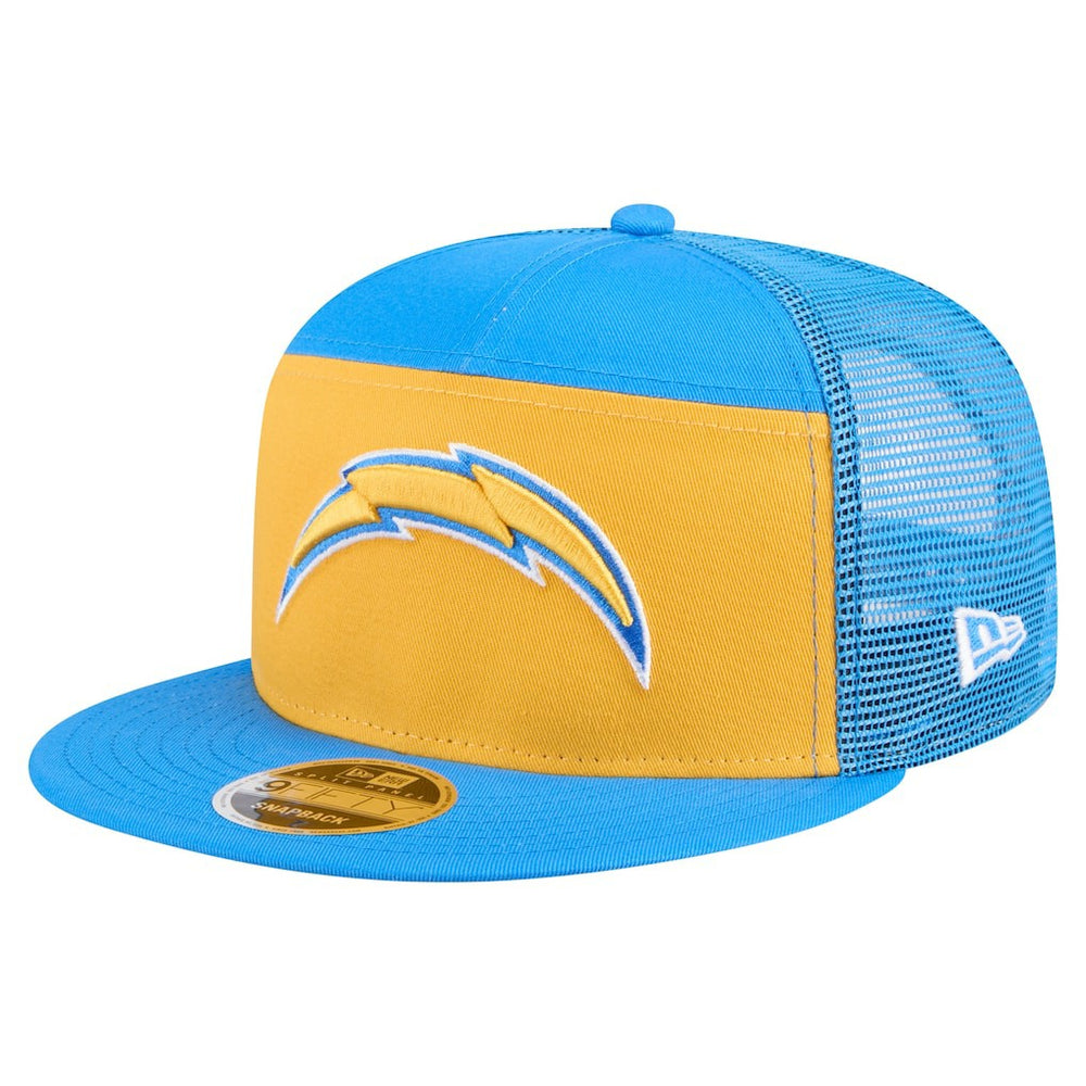 Los Angeles Chargers New Era Outdoor Split Panel 9FIFTY Snapback Hat - Gold/Powder Blue for sale