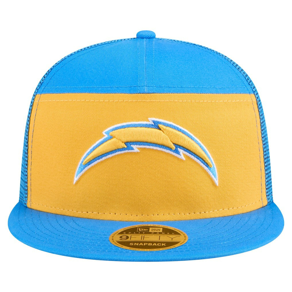 Los Angeles Chargers New Era Outdoor Split Panel 9FIFTY Snapback Hat - Gold/Powder Blue for sale