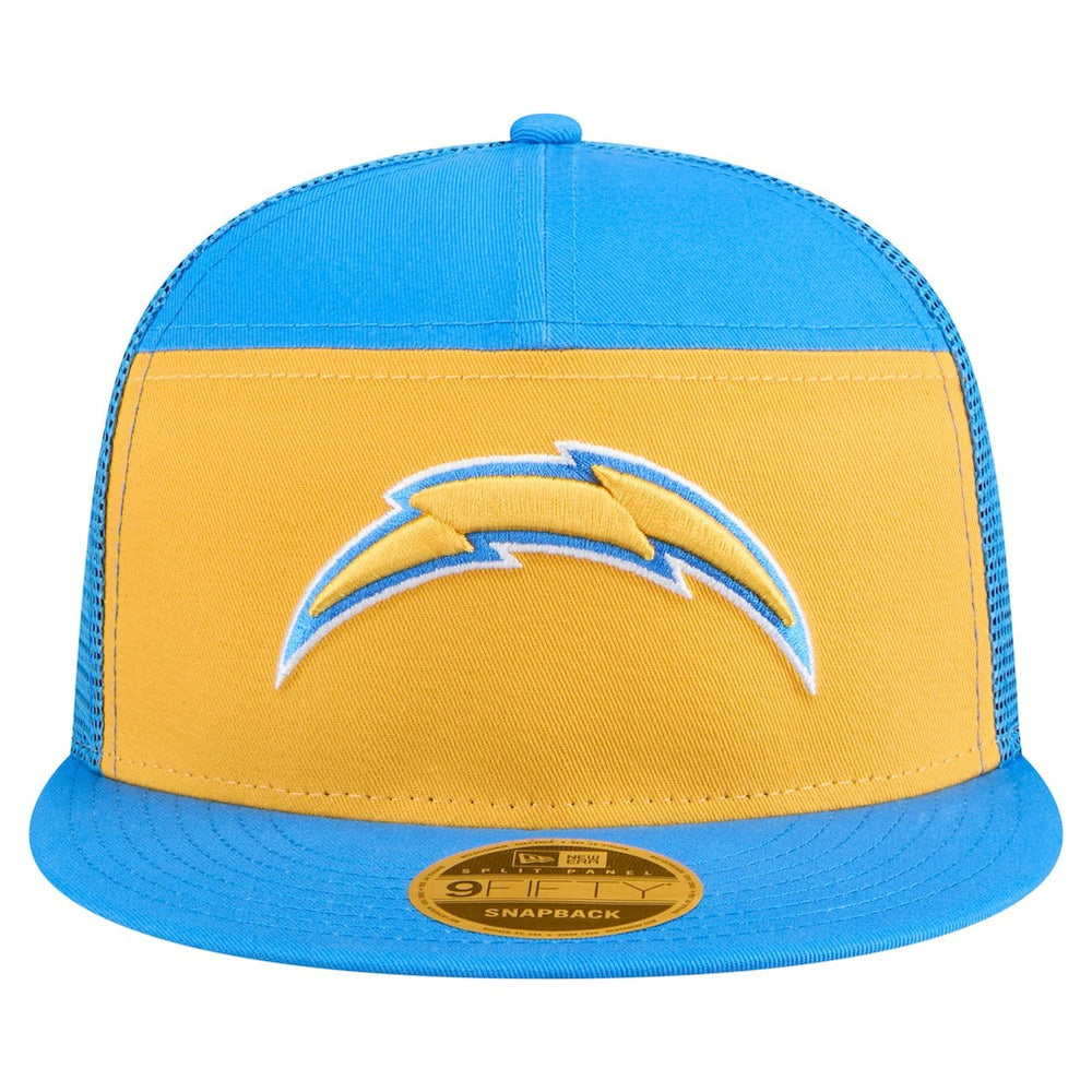 Los Angeles Chargers New Era Outdoor Split Panel 9FIFTY Snapback Hat - Gold/Powder Blue for sale