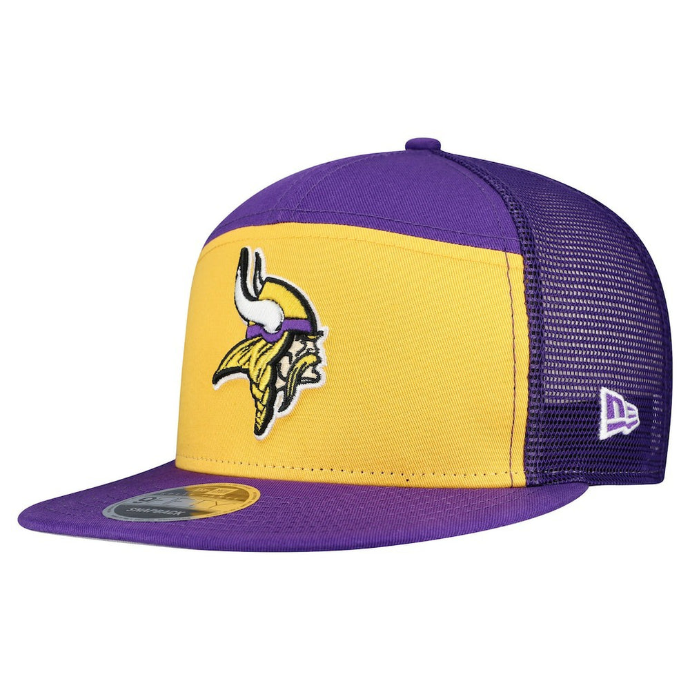 Minnesota Vikings New Era Outdoor Split Panel 9FIFTY Snapback Hat - Gold/Purple for sale