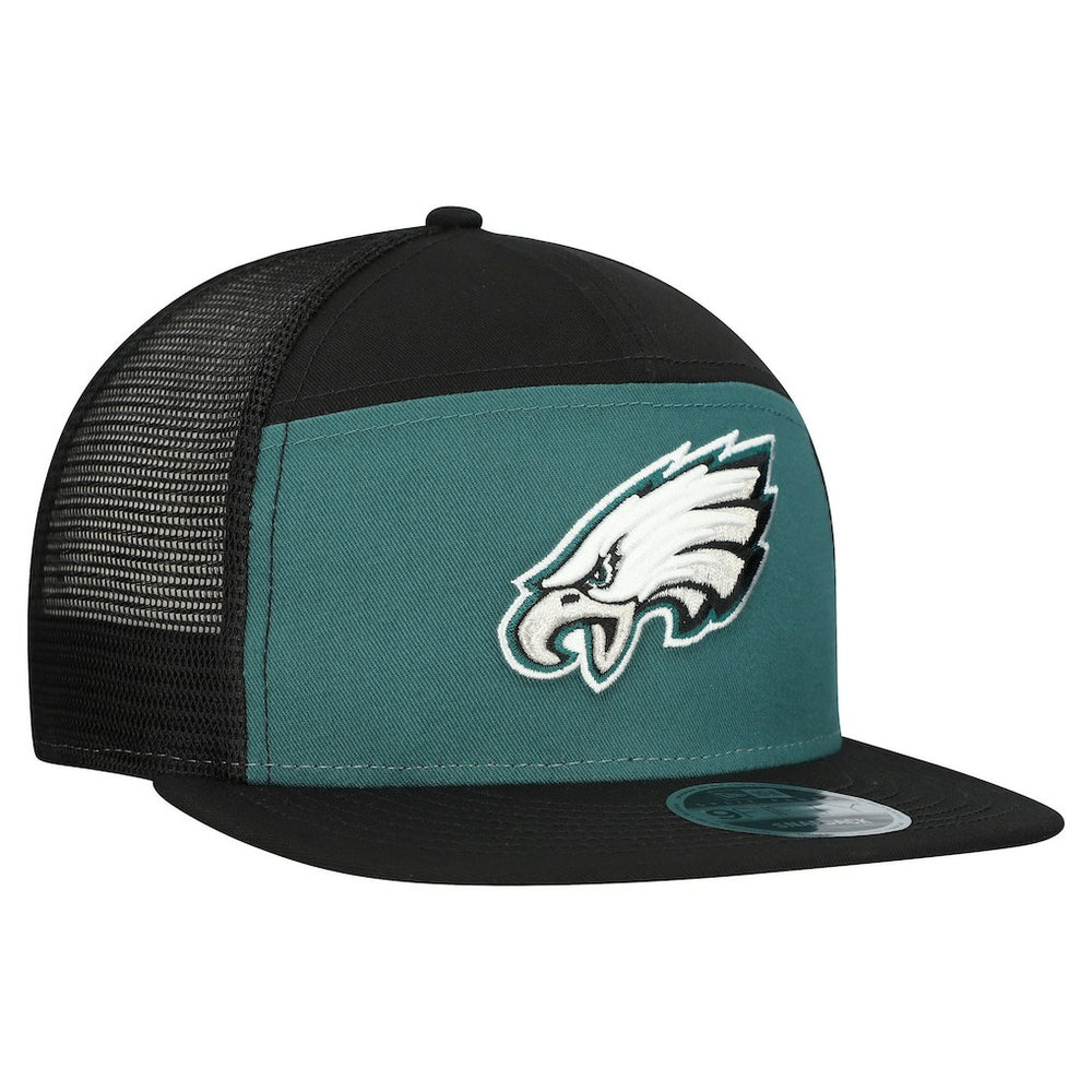Philadelphia Eagles New Era Outdoor Split Panel 9FIFTY Snapback Hat - Midnight Green/Black sale