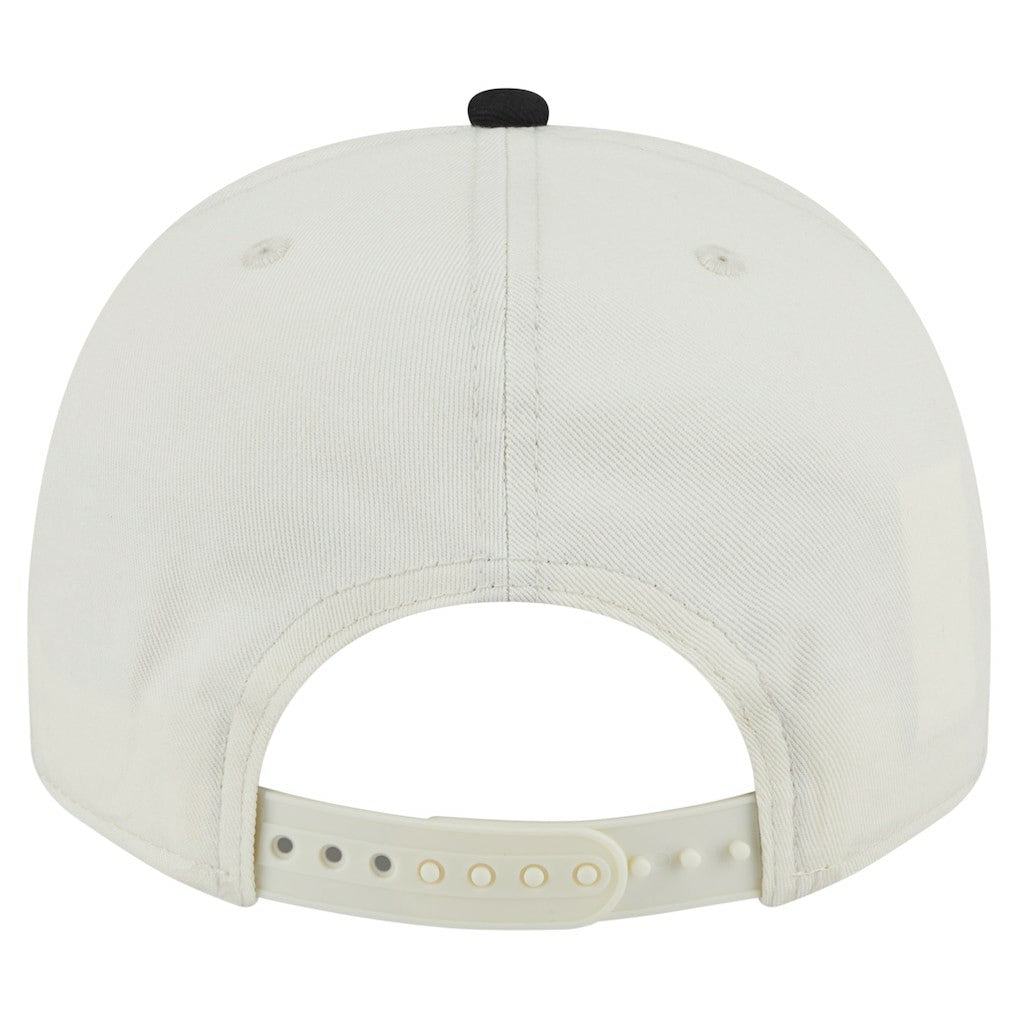 Pittsburgh Steelers New Era Chainstitch A-Frame 9FIFTY Adjustable Hat - Cream/Black on sale