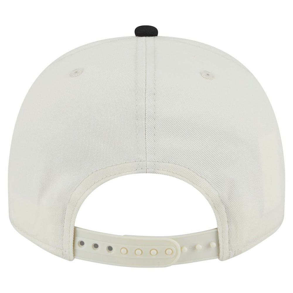 Pittsburgh Steelers New Era Chainstitch A-Frame 9FIFTY Adjustable Hat - Cream/Black on sale
