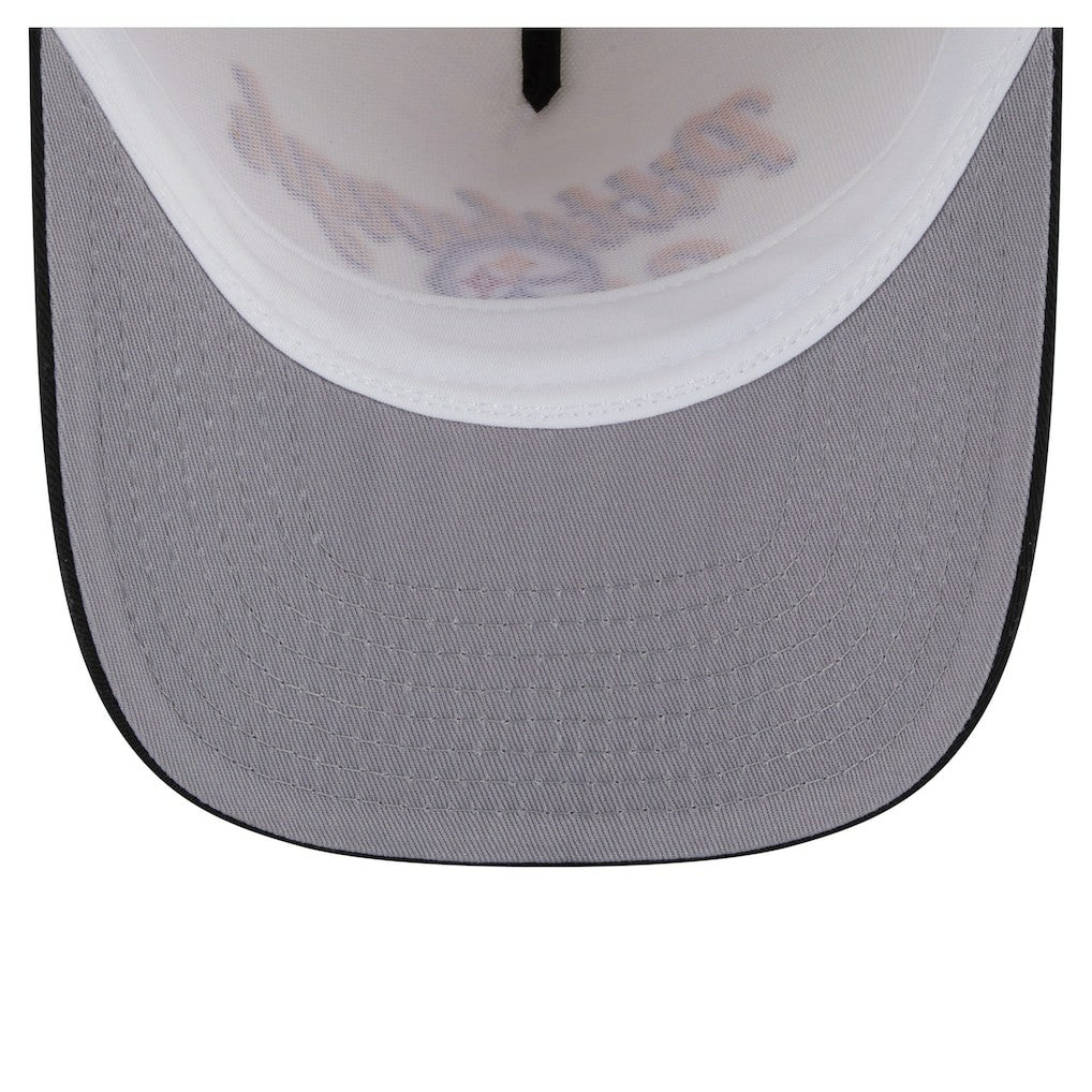 Pittsburgh Steelers New Era Chainstitch A-Frame 9FIFTY Adjustable Hat - Cream/Black on sale