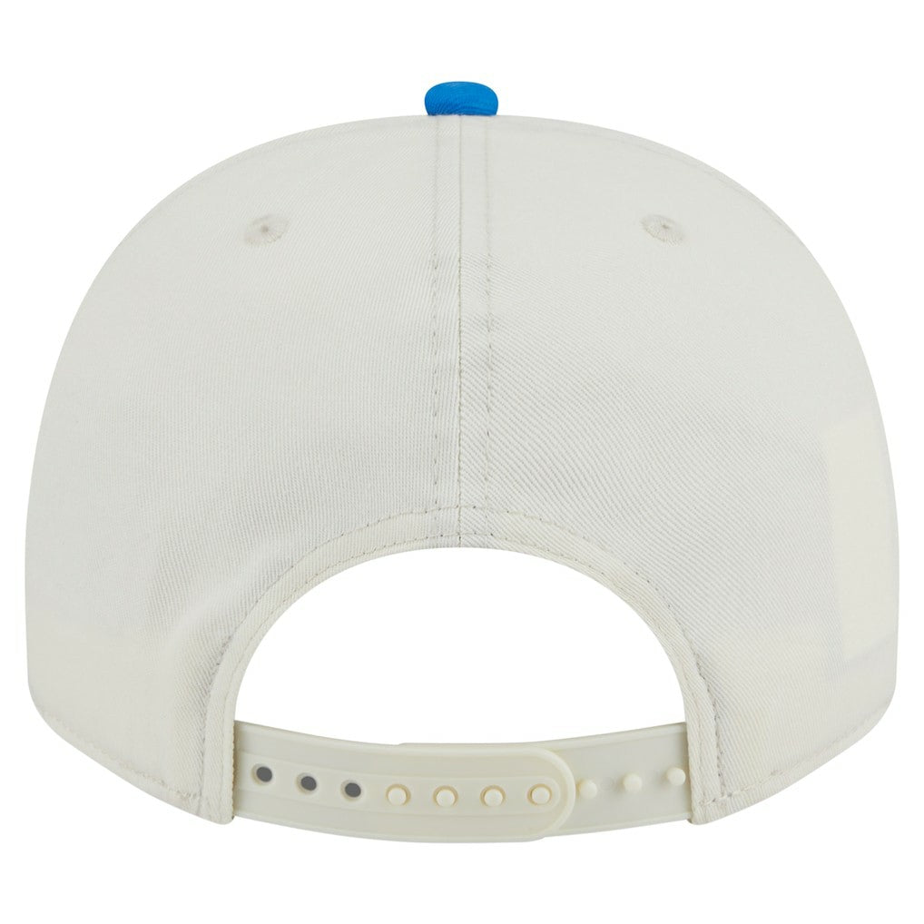 Detroit Lions New Era Chainstitch A-Frame 9FIFTY Adjustable Hat - Cream/Blue outlet