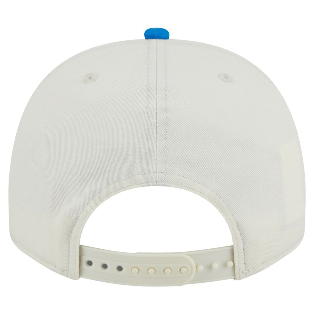 Detroit Lions New Era Chainstitch A-Frame 9FIFTY Adjustable Hat - Cream/Blue outlet