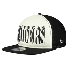 Las Vegas Raiders New Era Cutout A-Frame 9FIFTY Snapback Hat - Cream/Black discount