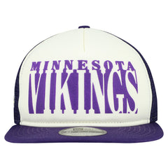 Minnesota Vikings New Era Cutout A-Frame 9FIFTY Snapback Hat - Cream/Purple outlet