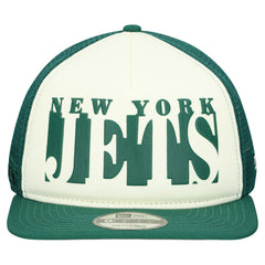 New York Jets New Era Cutout A-Frame 9FIFTY Snapback Hat - Cream/Green discount