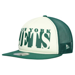 New York Jets New Era Cutout A-Frame 9FIFTY Snapback Hat - Cream/Green discount