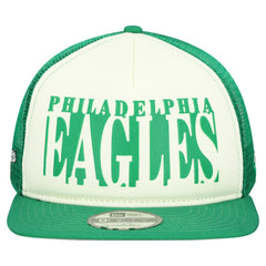 Philadelphia Eagles New Era Throwback Cutout A-Frame 9FIFTY Snapback Hat - Cream/Kelly Green outlet