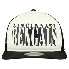 Cincinnati Bengals New Era Throwback Cutout A-Frame 9FIFTY Snapback Hat - Cream/Black cheap