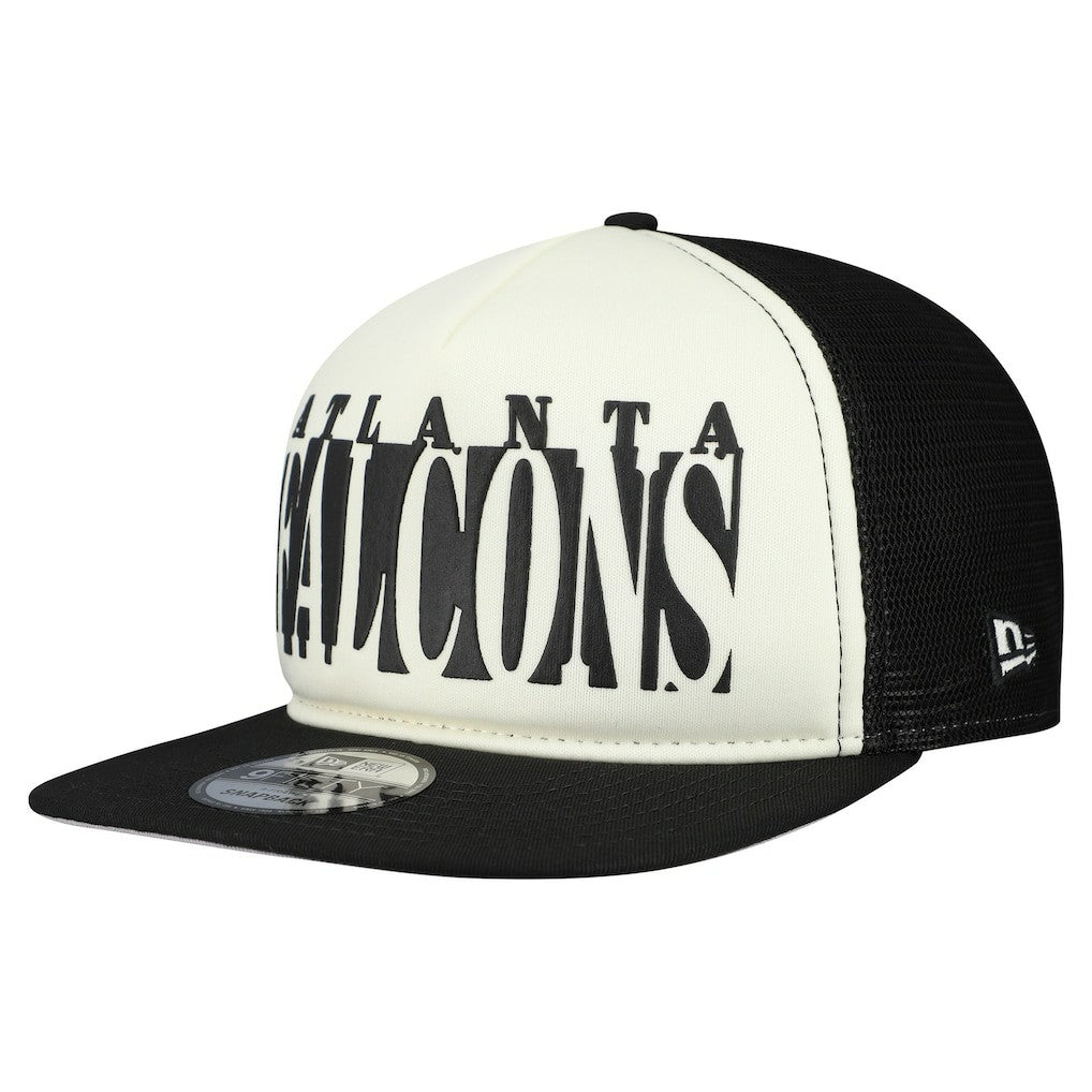 Atlanta Falcons New Era Cutout A-Frame 9FIFTY Snapback Hat - Cream/Black for sale
