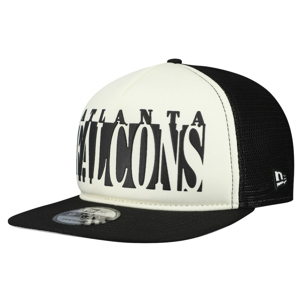 Atlanta Falcons New Era Cutout A-Frame 9FIFTY Snapback Hat - Cream/Black for sale