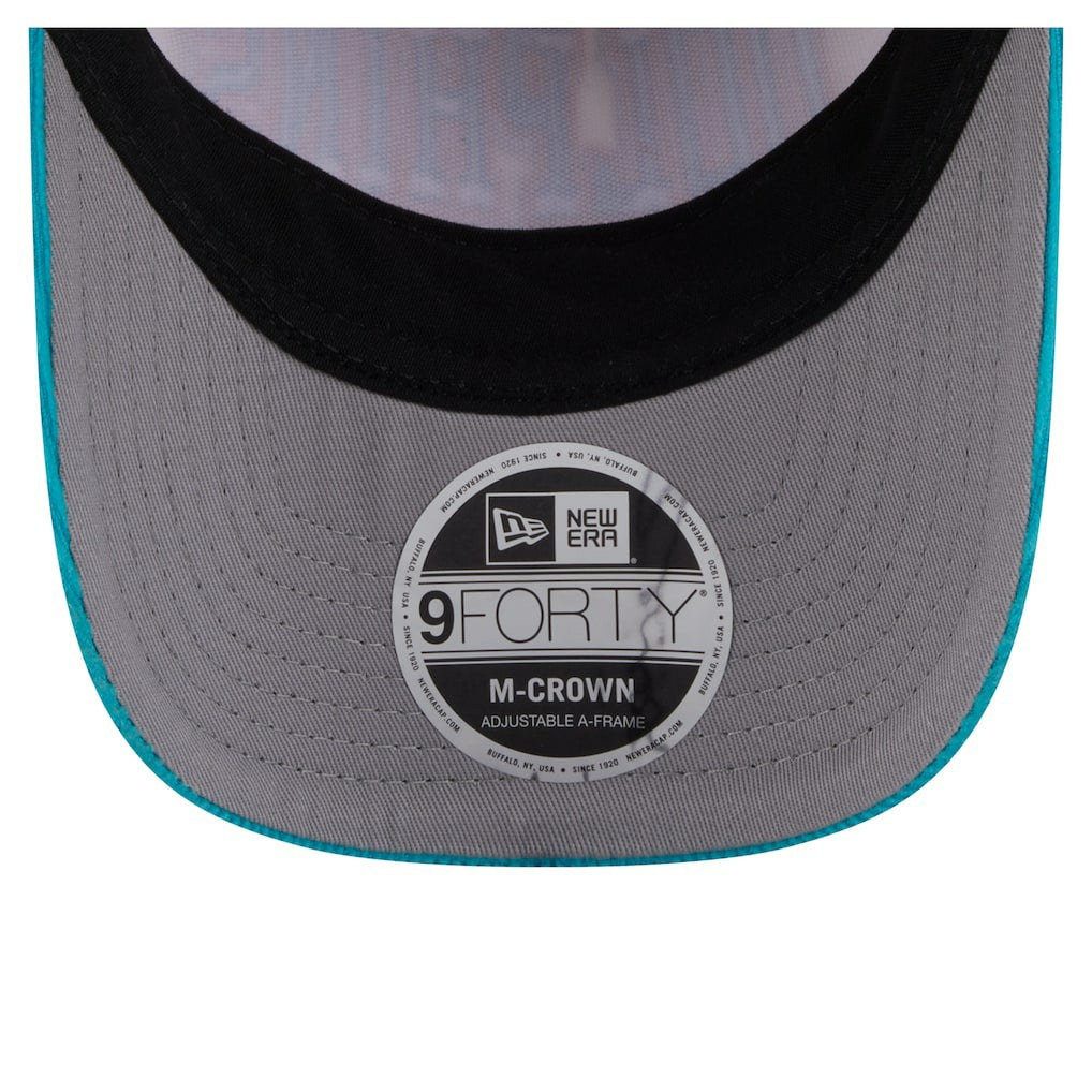 Miami Dolphins New Era Throwback Two-Tone Sided Corduroy 9FORTY A-Frame Adjustable Hat - Cream/Aqua discount