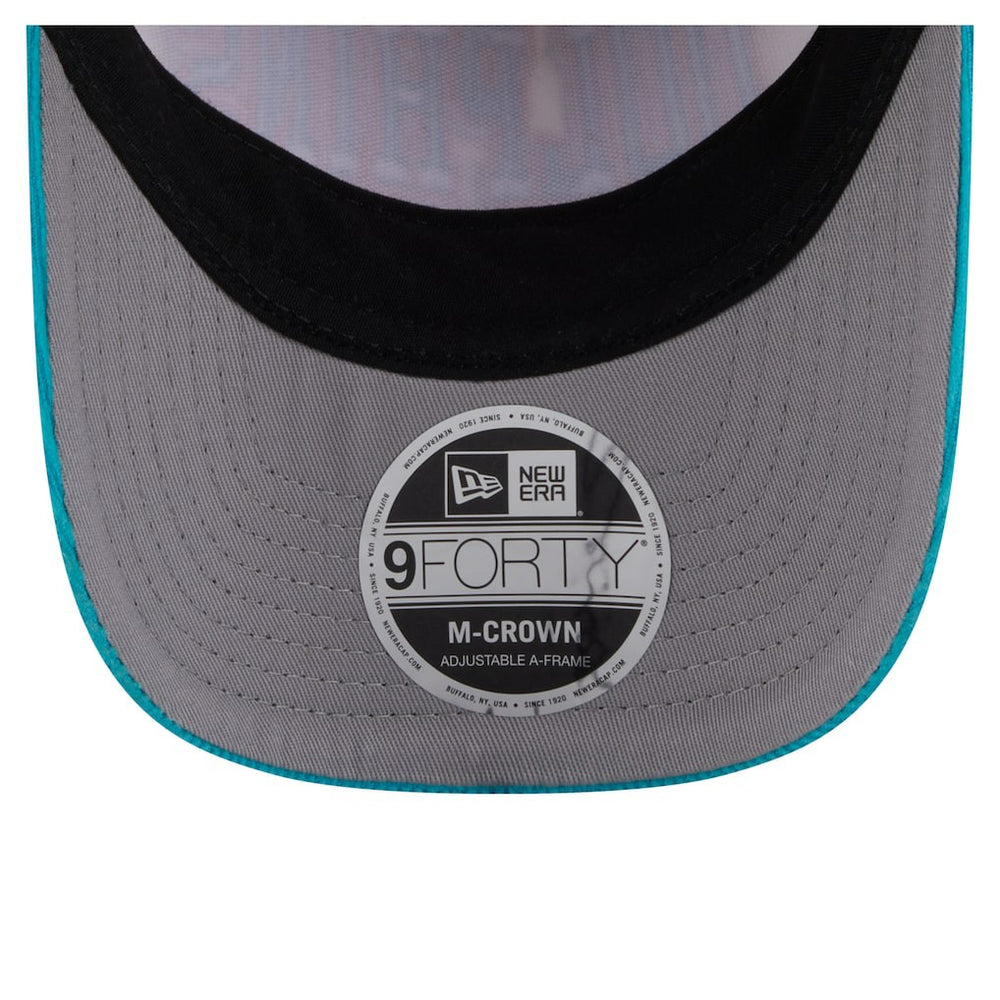 Miami Dolphins New Era Throwback Two-Tone Sided Corduroy 9FORTY A-Frame Adjustable Hat - Cream/Aqua discount