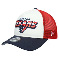 Houston Texans New Era Youth Streak 9FORTY A-Frame Adjustable Hat - White/Navy for sale