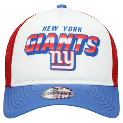 New York Giants New Era Youth Streak 9FORTY A-Frame Adjustable Hat - White/Royal on sale