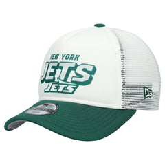 New York Jets New Era Youth Streak 9FORTY A-Frame Adjustable Hat - White/Green cheap