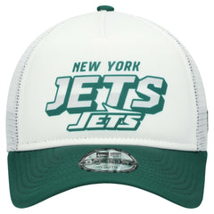 New York Jets New Era Youth Streak 9FORTY A-Frame Adjustable Hat - White/Green cheap