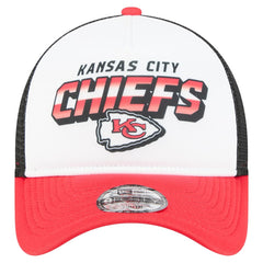 Kansas City Chiefs New Era Youth Streak 9FORTY A-Frame Adjustable Hat - White/Red sale
