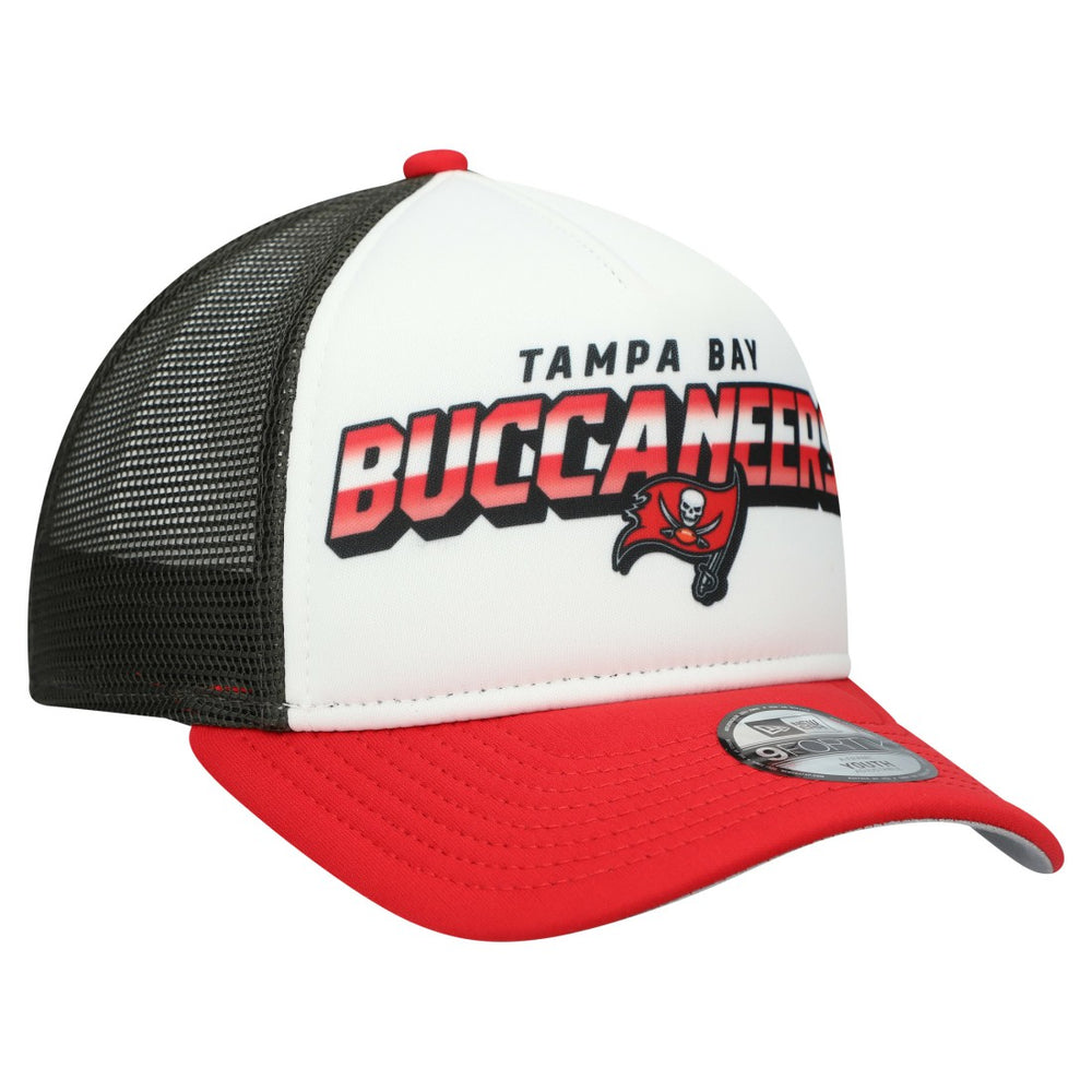 Tampa Bay Buccaneers New Era Youth Streak 9FORTY A-Frame Adjustable Hat - White/Red cheap