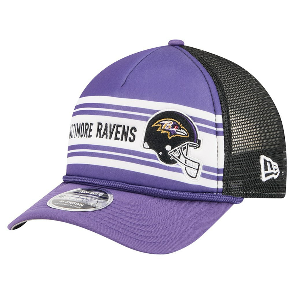 Baltimore Ravens New Era Linear A-Frame 9FORTY Adjustable Hat - Purple cheap