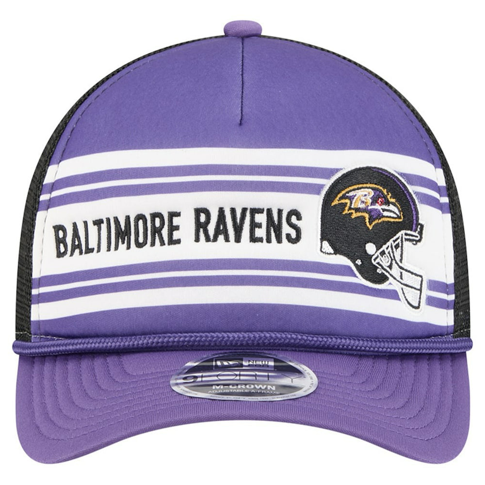 Baltimore Ravens New Era Linear A-Frame 9FORTY Adjustable Hat - Purple cheap