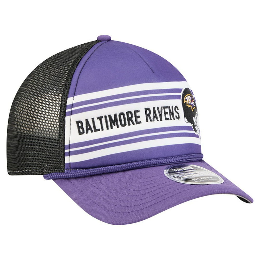 Baltimore Ravens New Era Linear A-Frame 9FORTY Adjustable Hat - Purple cheap