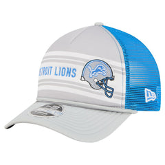 Detroit Lions New Era Linear A-Frame 9FORTY Adjustable Hat - Gray for sale