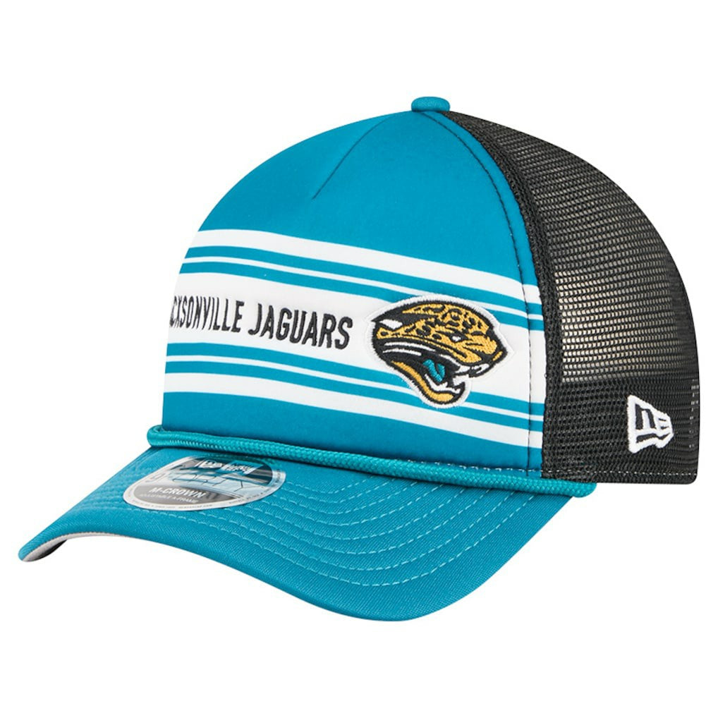 Jacksonville Jaguars New Era Throwback Linear A-Frame 9FORTY Adjustable Hat - Teal for sale