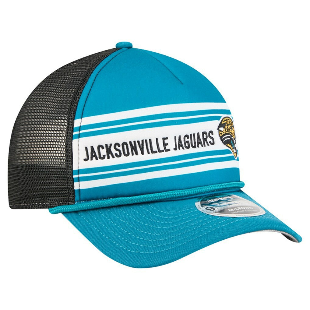 Jacksonville Jaguars New Era Throwback Linear A-Frame 9FORTY Adjustable Hat - Teal for sale