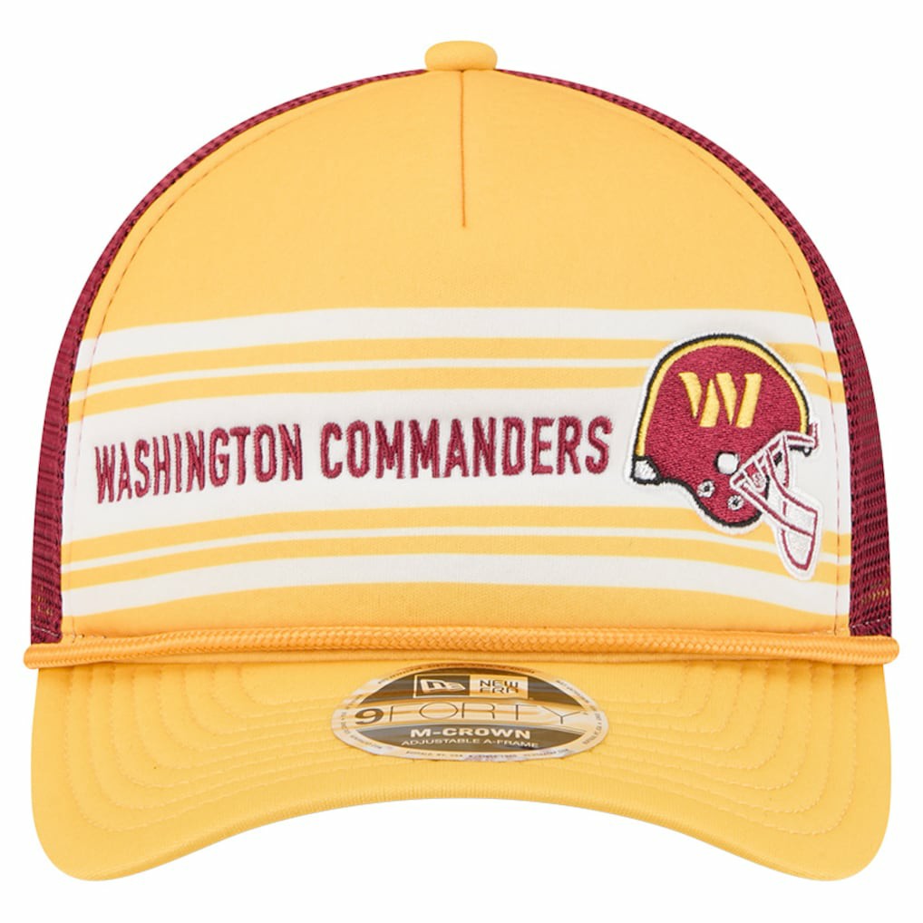Washington Commanders New Era Linear A-Frame 9FORTY Adjustable Hat - Gold for sale