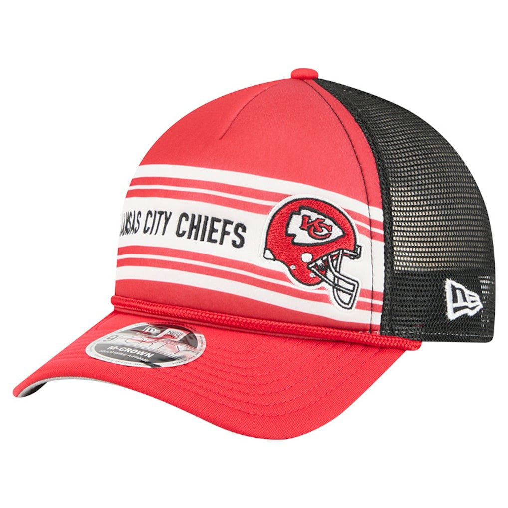 Kansas City Chiefs New Era Linear A-Frame 9FORTY Adjustable Hat - Red for sale