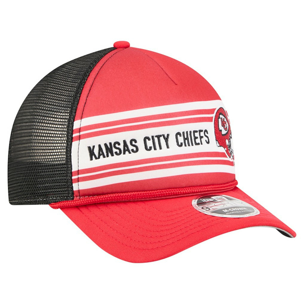 Kansas City Chiefs New Era Linear A-Frame 9FORTY Adjustable Hat - Red for sale