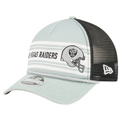 Las Vegas Raiders New Era Linear A-Frame 9FORTY Adjustable Hat - Silver cheap