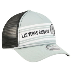 Las Vegas Raiders New Era Linear A-Frame 9FORTY Adjustable Hat - Silver cheap