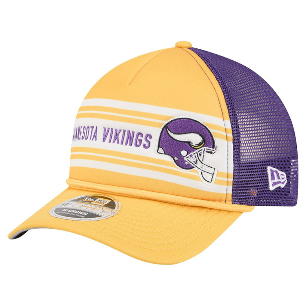 Minnesota Vikings New Era Linear A-Frame 9FORTY Adjustable Hat - Gold outlet