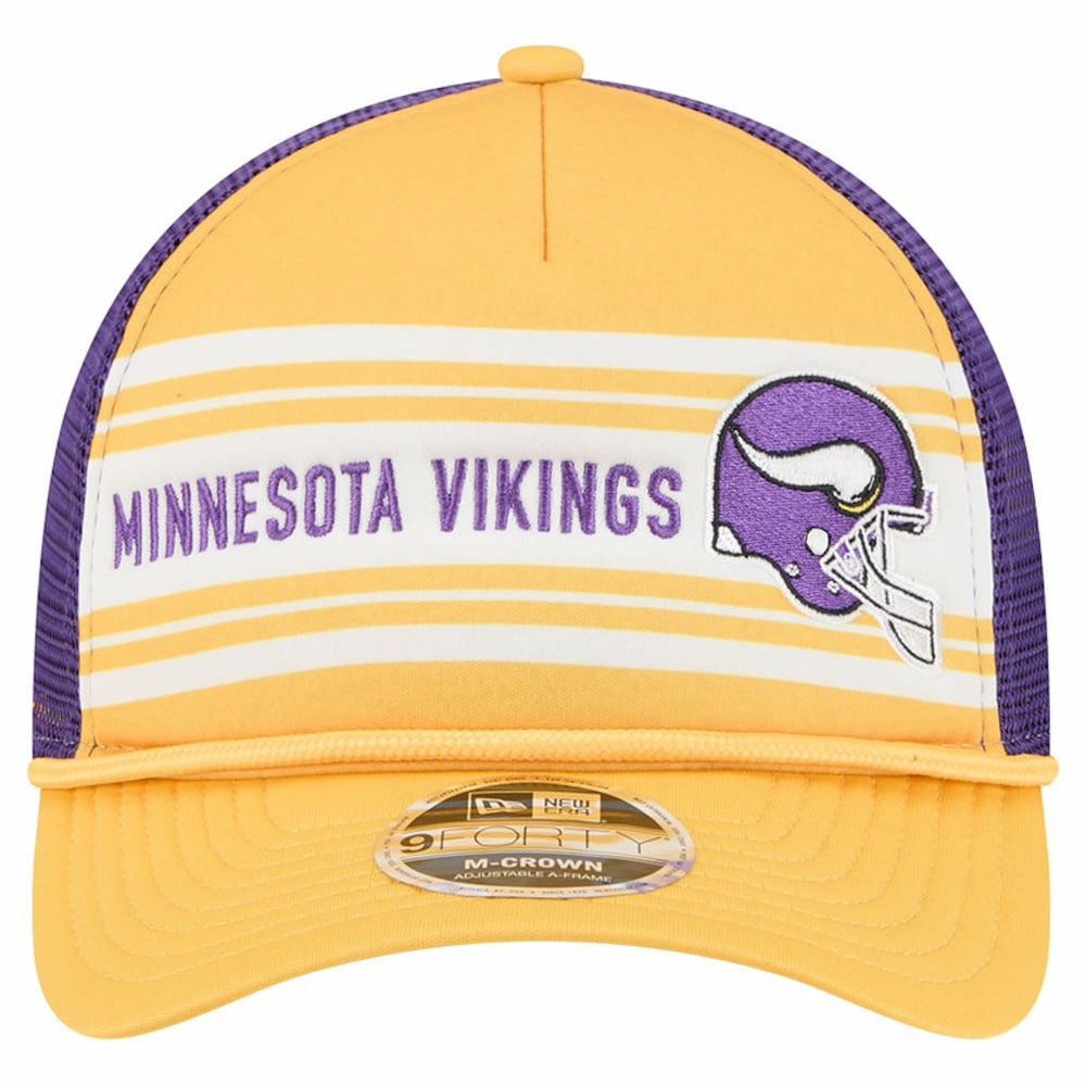 Minnesota Vikings New Era Linear A-Frame 9FORTY Adjustable Hat - Gold outlet