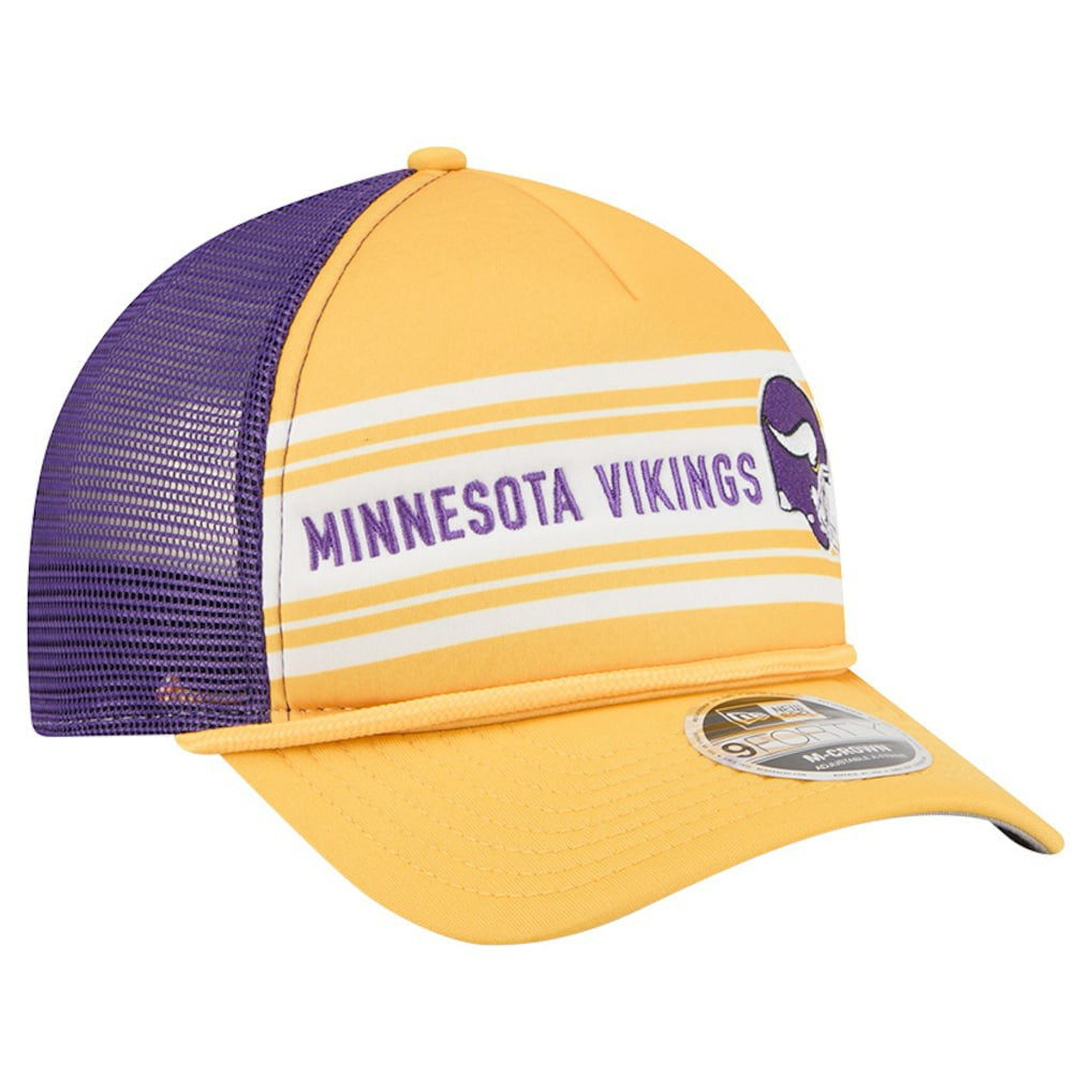 Minnesota Vikings New Era Linear A-Frame 9FORTY Adjustable Hat - Gold outlet