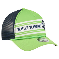 Seattle Seahawks New Era Linear A-Frame 9FORTY Adjustable Hat - Neon Green discount