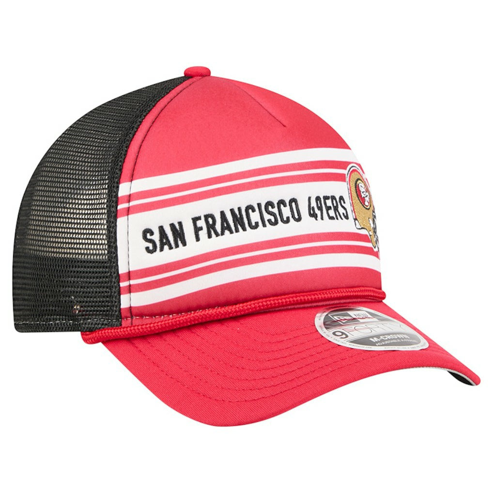 San Francisco 49ers New Era Linear A-Frame 9FORTY Adjustable Hat - Red cheap