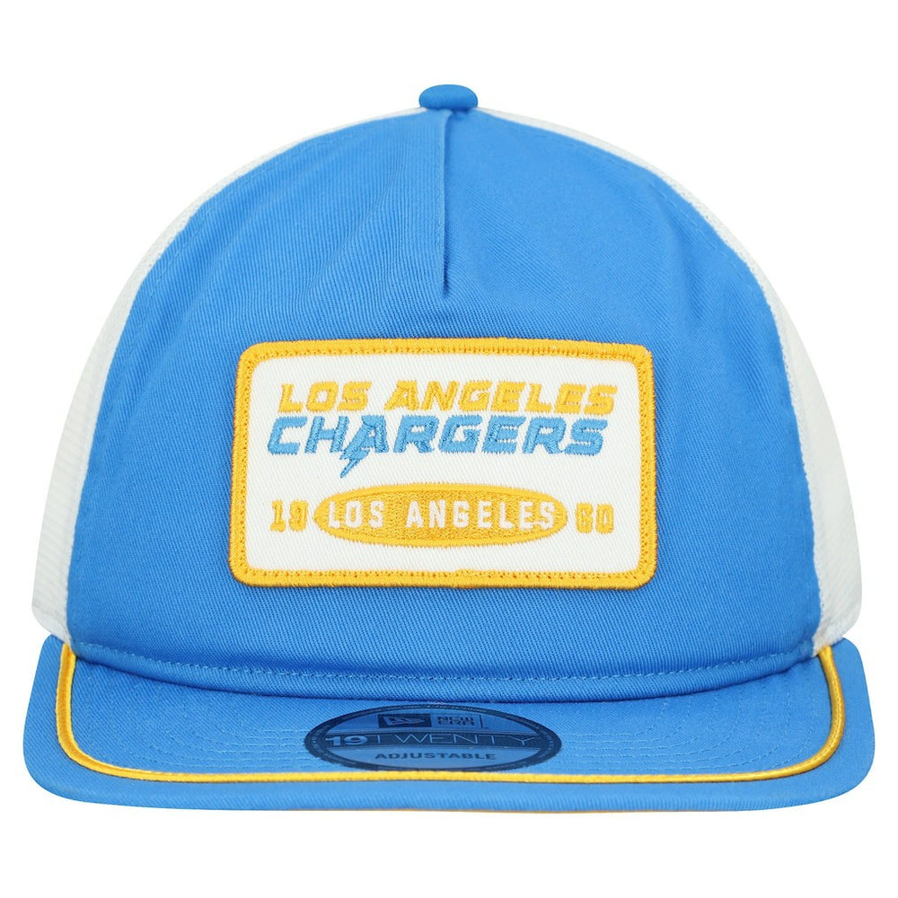 Los Angeles Chargers New Era Patch 19TWENTY Adjustable Hat - Powder Blue/White for sale