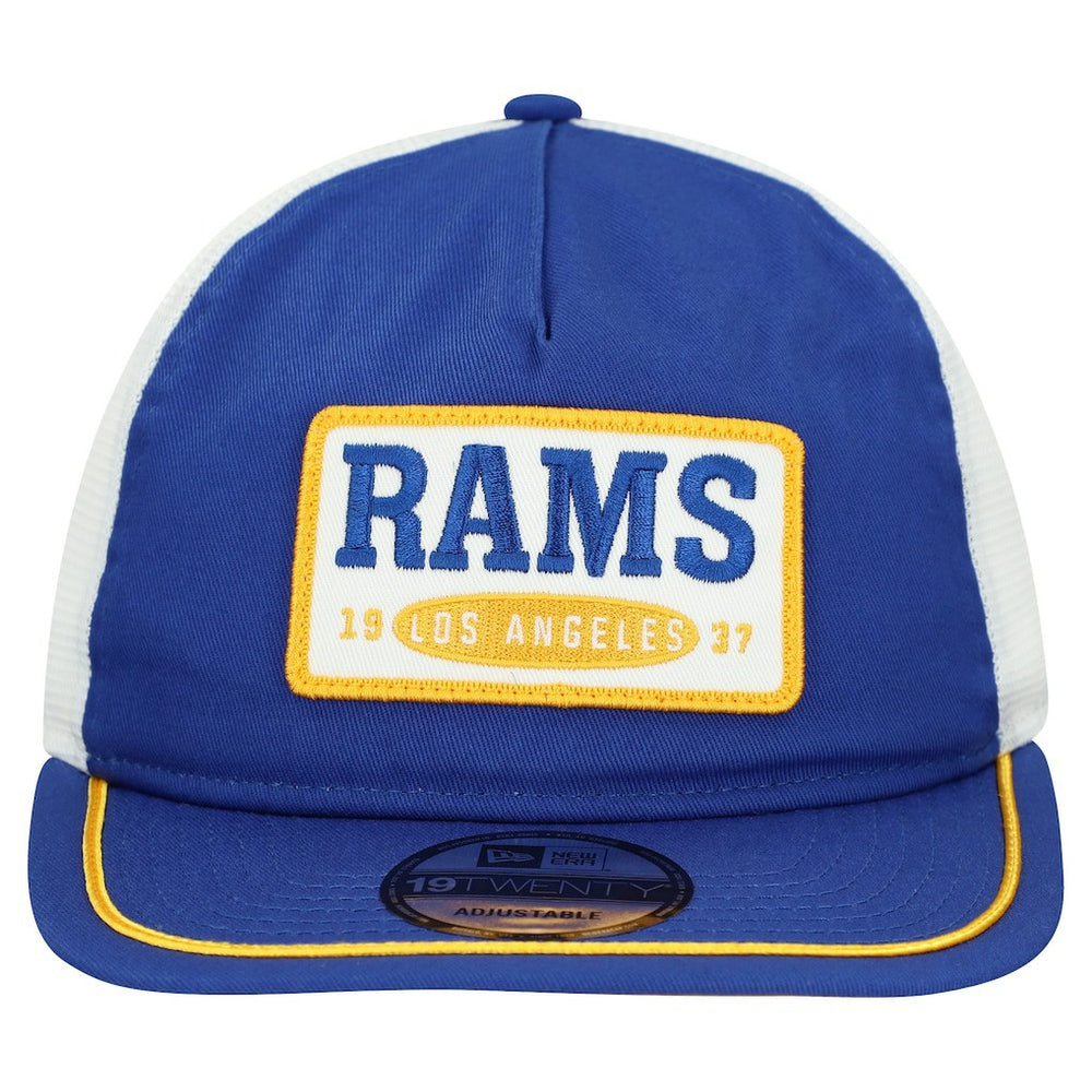 Los Angeles Rams New Era Patch 19TWENTY Adjustable Hat - Royal/White on sale