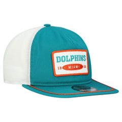 Miami Dolphins New Era Patch 19TWENTY Adjustable Hat - Aqua/White online