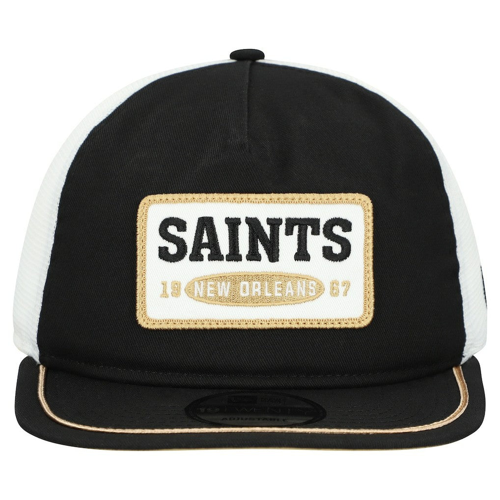 New Orleans Saints New Era Patch 19TWENTY Adjustable Hat - Black/White online