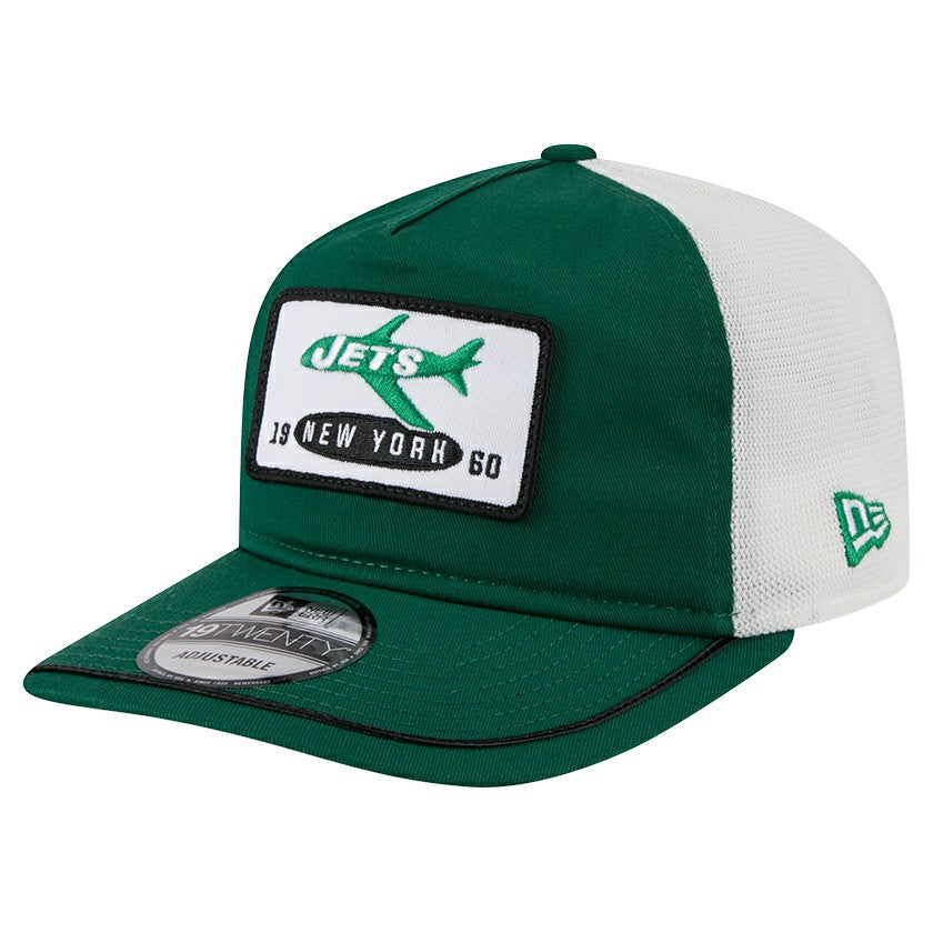 New York Jets New Era Patch 19TWENTY Adjustable Hat - Green/White outlet