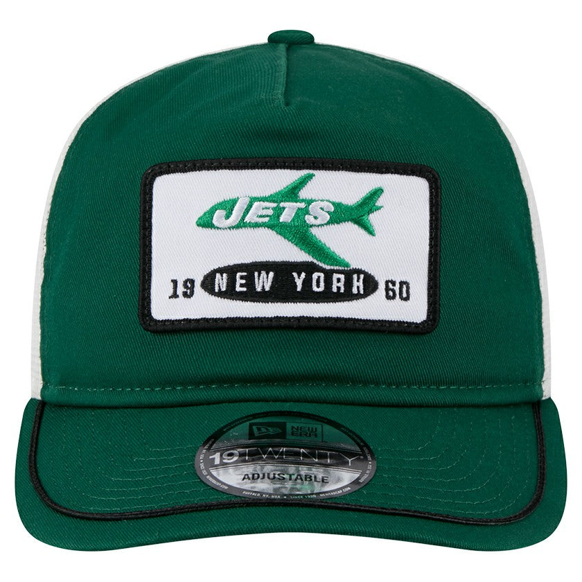 New York Jets New Era Patch 19TWENTY Adjustable Hat - Green/White outlet